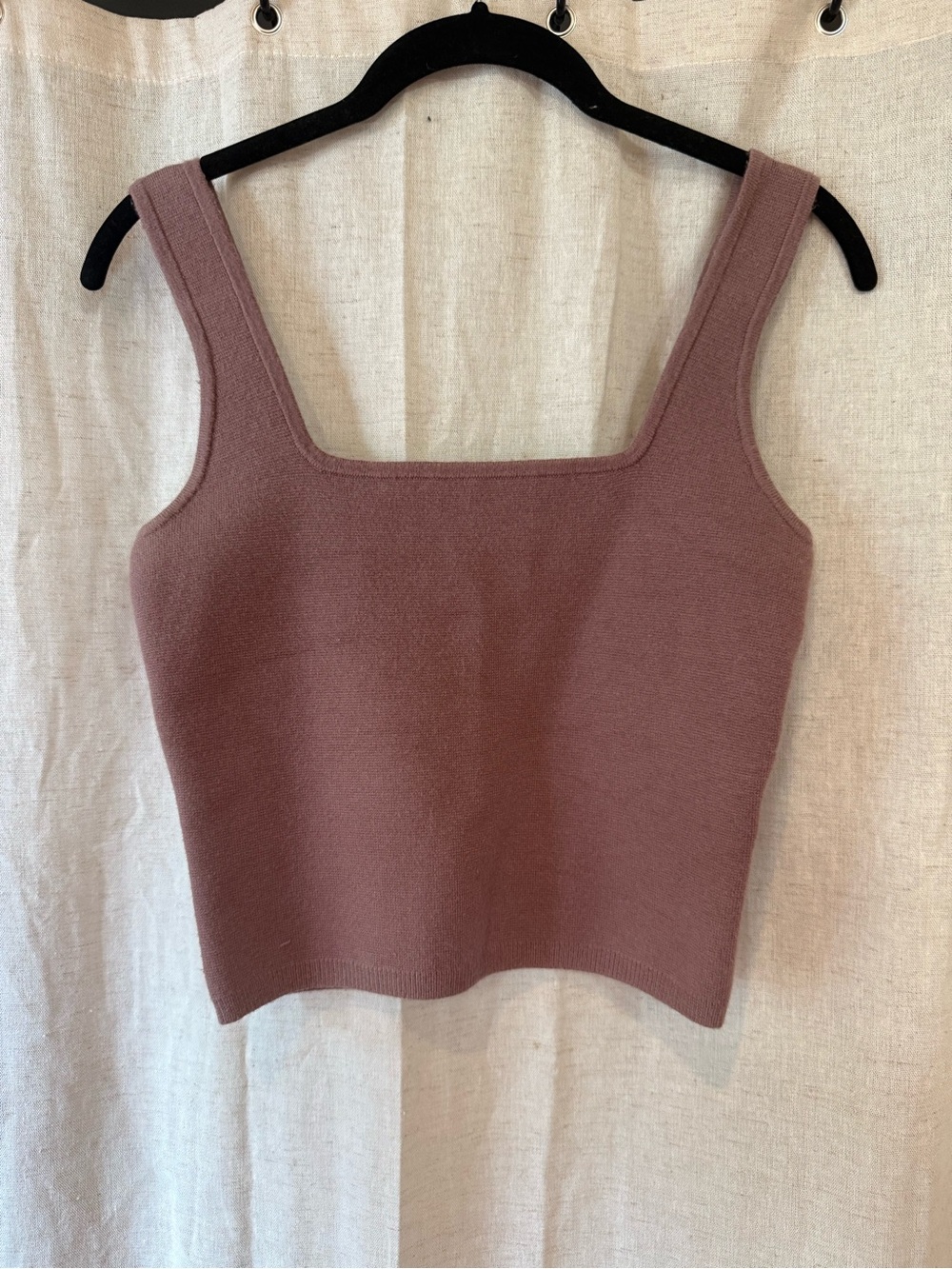 Abercrombie & Fitch Square Neck Crop Tank - Mauve